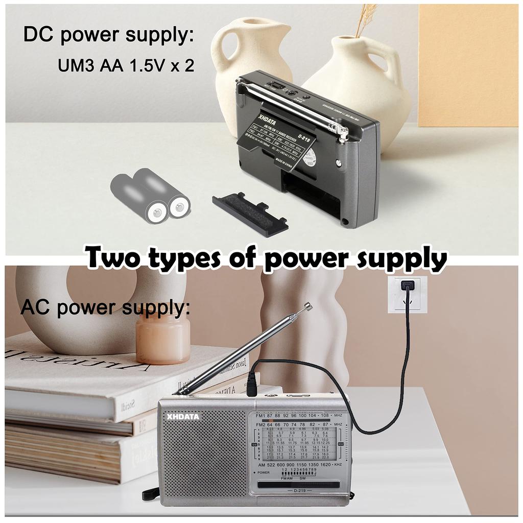 XHDATA D219 Маленький портативный радиоприемник Коротковолновый радиоприемник FM AM SW Wide FM Совместимый с радиостанцией по предотвращению стихийных бедствий 11-полосный стерео высокой чувствительности DSP Карманный