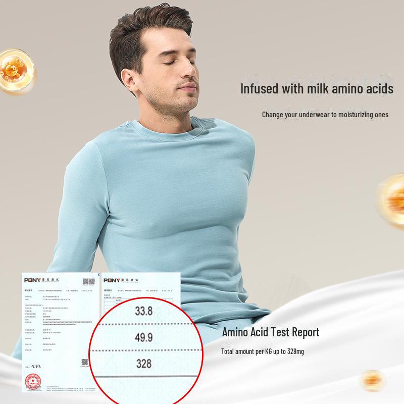 Мужской теплый двусторонний флисовый топ Tencel: Утолщенный, бархатный, с круглым вырезом, однотонный, идеально подходит для осени и зимы.