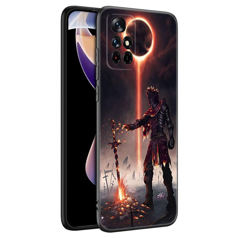 Игровой черный силиконовый чехол для телефона Dark Souls для Xiaomi Redmi Note 10 11 11S 12 13 4G 8 9 11T Pro 5G Plus 8T 9S 10S 12S