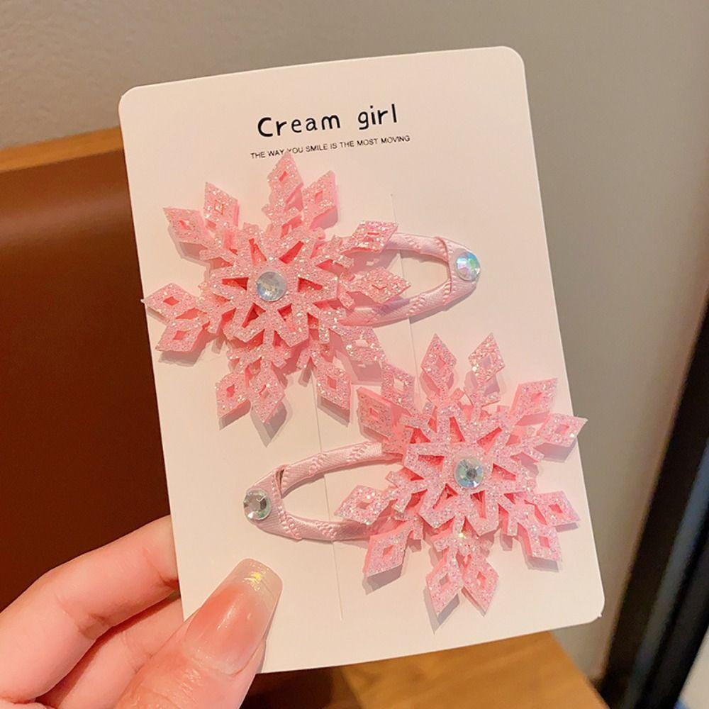 Рождественские аксессуары для волос Рождественский бант заколка для волос Синий Белый Детский головной убор Новые заколки для волос в виде снежинки