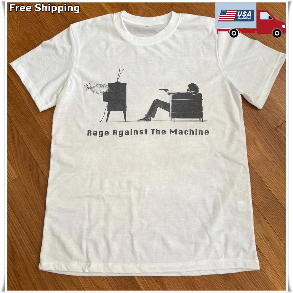 Rage Against the Machine Classic Band Unisex White T-shirt, Size S-5XL