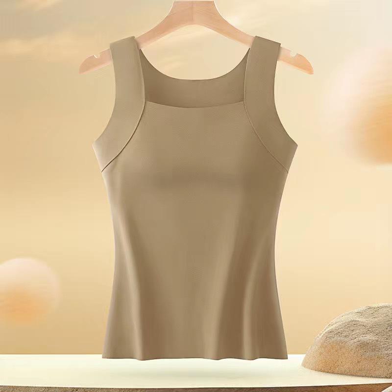 Женский бесшовный приталенный теплый жилет: Немецкий флис, нагрудник, шлифованный, утолщенный, осенне-зимнее нижнее белье