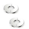 2 шт. Серебряная крышка из нержавеющей стали, круглая, самоклеящаяся, круглая, разделенная крышка для унитаза