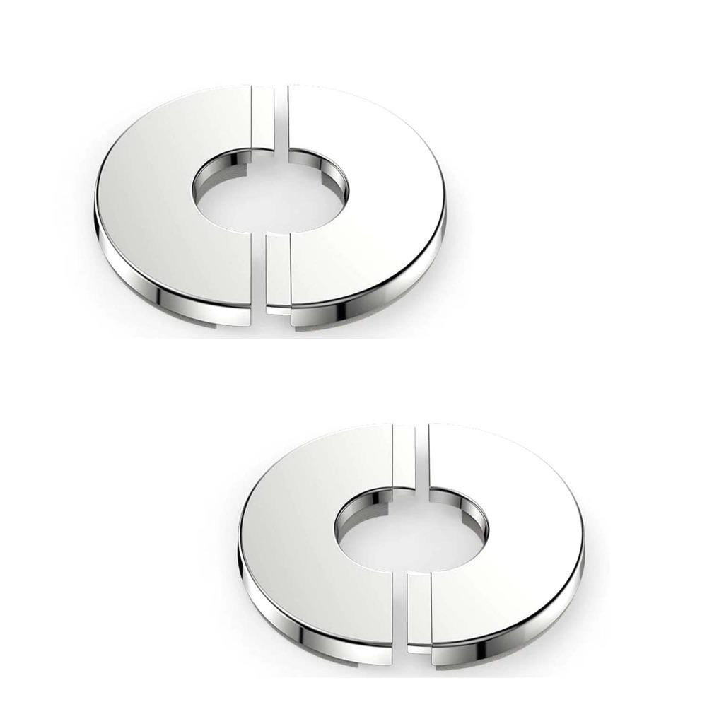2 шт. Серебряная крышка из нержавеющей стали, круглая, самоклеящаяся, круглая, разделенная крышка для унитаза