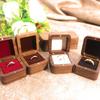 Luxury Rings Bearer Box Square Jewelry Organizer Portable Rings Display Case  Propose