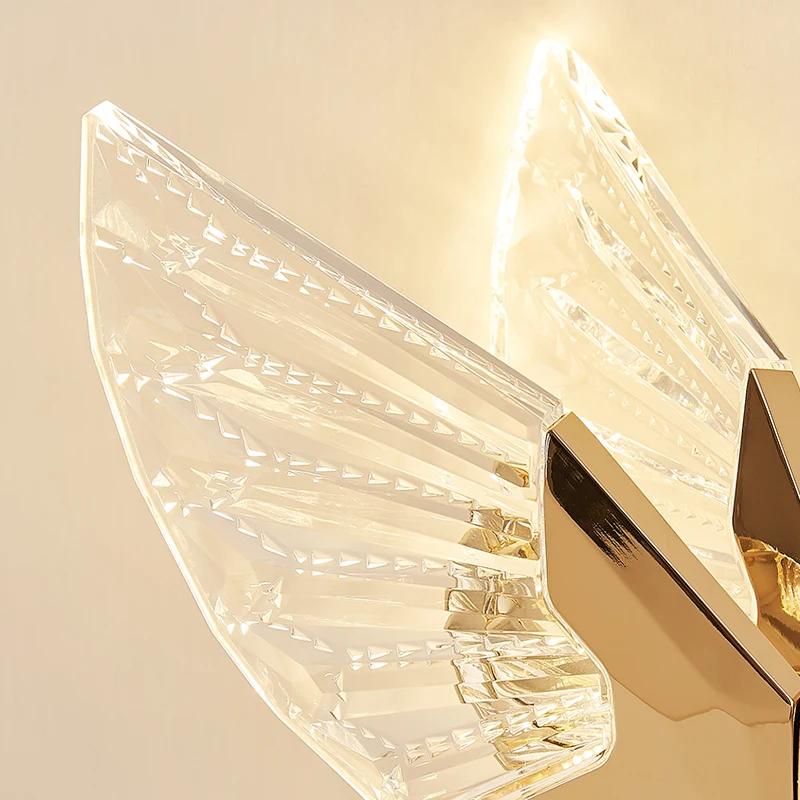 FSS Elegant Swan Алюминиевая акриловая прикроватная настольная лампа с теплым светом для успокаивающей атмосферы Декор для домашнего офиса Гостиная