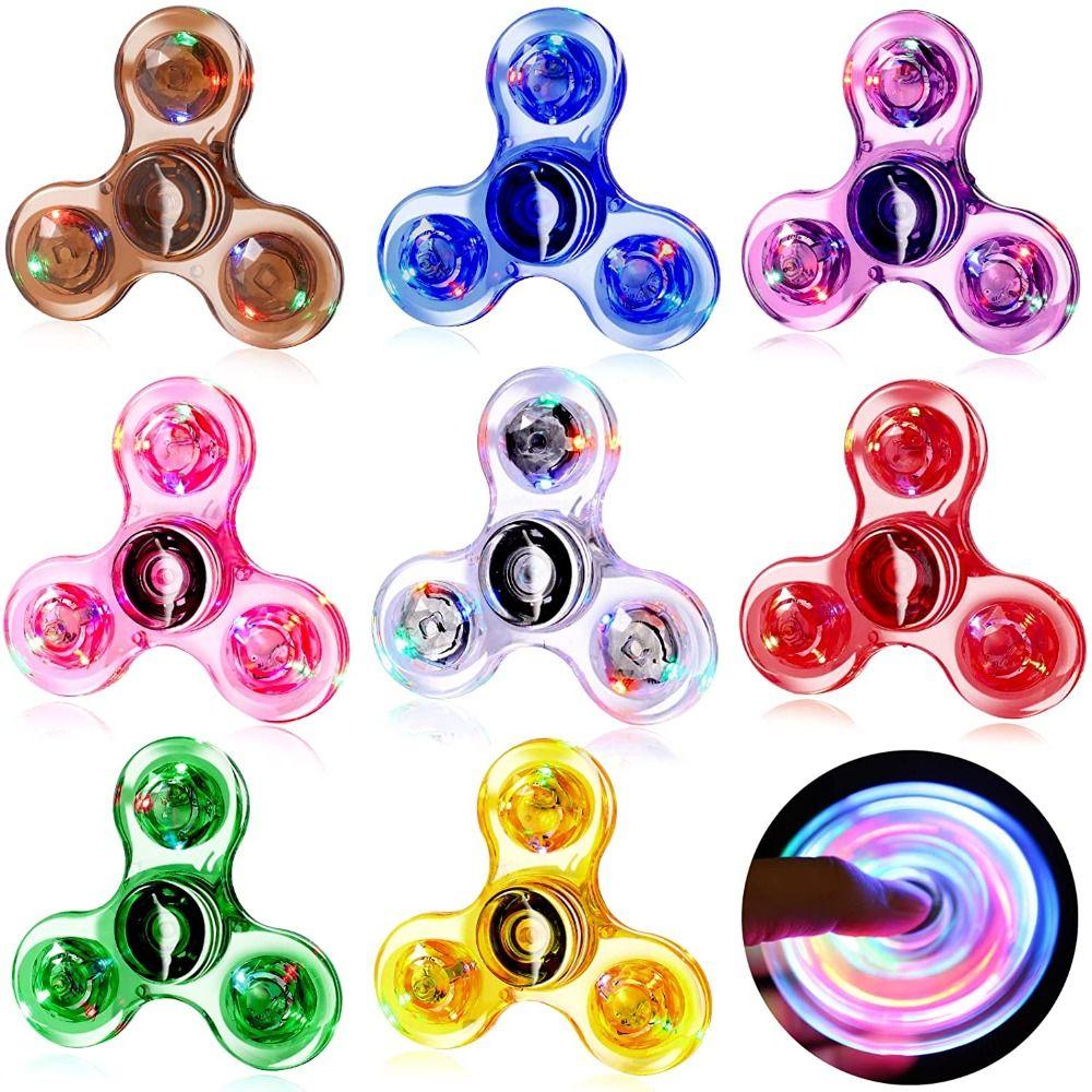 Rotating Pressure Reducing Fidget Spinner Hand Spinner LED Light Finger Toy Fingertip Gyroscope