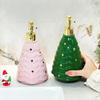 Рождественский дозатор для мыла, многоразовый, герметичный, декоративный флакон с помпой, праздничный рождественский дозатор для жидкого мыла в виде елки