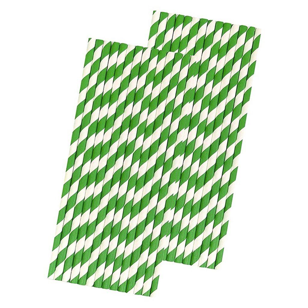 Colorful Stripe Pattern Drinking Accessories Paper Drinking Straws Disposable Straws Party Supplies