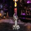 Decorative LED Flame Candles Halloween Ghost Candle Light, Spooky Hand Lamp Colorful Glitter Quicksand Tubes Tabletop Decor, Horror Light for
