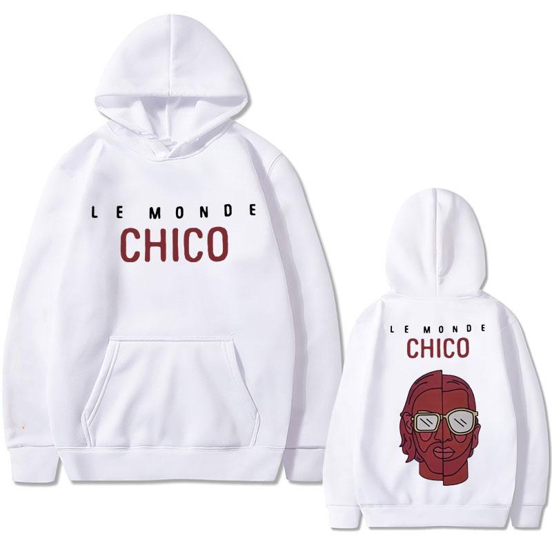 French Rapper PNL Le Monde Chico Album Graphic Print Hoodie Men Women Hip Hop Fashion Oversized Sweatshirt Men's Casual Hoodies