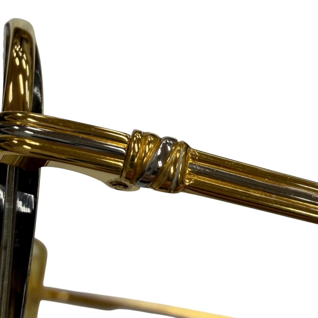 Great Cartier Glasses Trinity Two-bridge half-rim gold mens Used