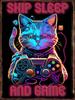 Game Animal Neon Metal Signs Posters for Gamer Room Pub Bedroom Tin Sign Decorative Plaques Painting Wall Aesthetical Decoration