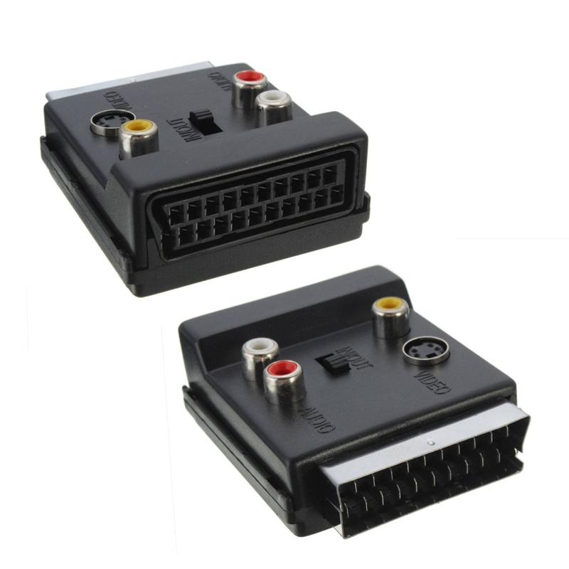 20-контактный разъем SCART на 3 RCA S-Video, аудио-видео кабель-адаптер, разъем SCART на 3RCA Jack S Video AV TV Converter