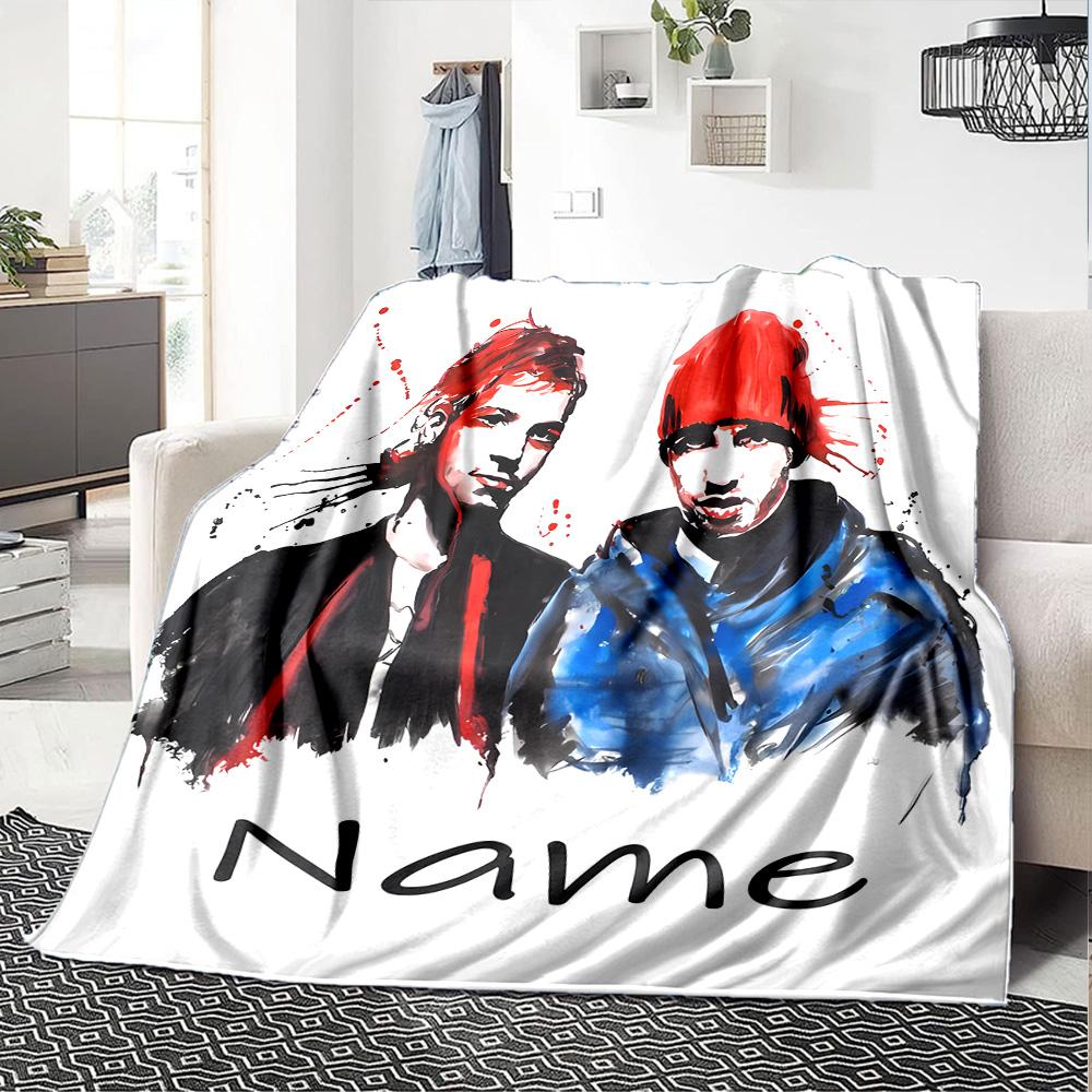 Customiz Name Personality Twenty One Pilots Blanket Soft &Warm Sofa Office Bed Travel Lunch Break Blanket, Gift Suitable All Seasons