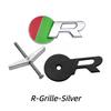 3D Metal S R Logo Car Front Grille Side Fender Rear Trunk Emblem Badge Decals for X-TYPE F-TYPE XE XF XJ XJR XFR Accessories