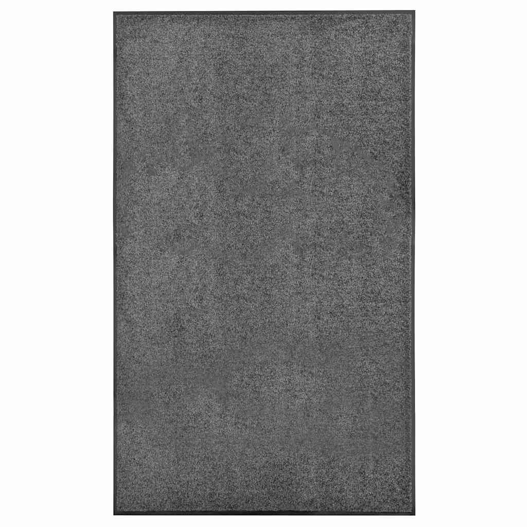 vidaXL Fußmatte Waschbar Anthrazit 90x150 cm