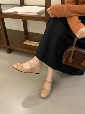 Красивые с юбкой, с внутренней высотой, французский стиль супер хорош с ретро-темпераментом, вечерний бриз Мэри Джейн одинарные туфли