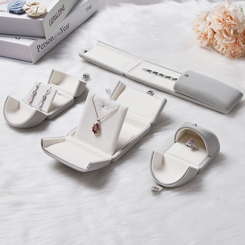 Necklace Earrings Travel Bracelet Holder Case Double Open Jewelry Box Velvet Jewelry Box Gift Box