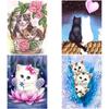 DIY 5D Diamond Painting Full Round Drill Lovely Cat Diamond Art Embroidery Animal Cross Stitch Rhinestone Home Decor Gift