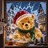PVC Santa Claus Window Sticker Static Cling Break Window Decor Sticker  Holiday Party