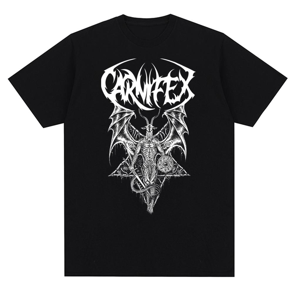 Мужская футболка с круглым вырезом, винтажный принт группы Carnifex, короткий рукав, оверсайз, повседневная, хлопковая, трендовая, с рисунком, одежда на каждый день