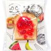 Coconut Accessories Jam Toast Food Sample Keychain - Realistic Japanese Breakfast Replica Model 127OK, PVC Charm