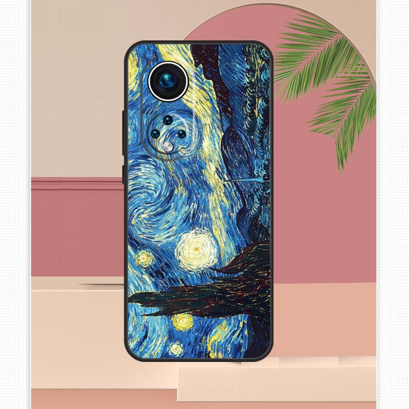 Кейс для масляной живописи в стиле Ван Гога для Honor Magic 7 Lite 5 6 8 Pro Honor 200 400 X9c X9b X9a X8b X8a X8c 50 70 90 Чехол