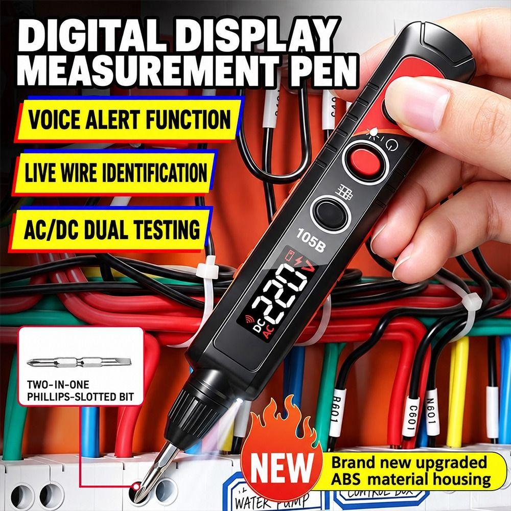 Non Contact Voltage Tester Pen LED Digital Display Electrician Tester Home Electrical Testing