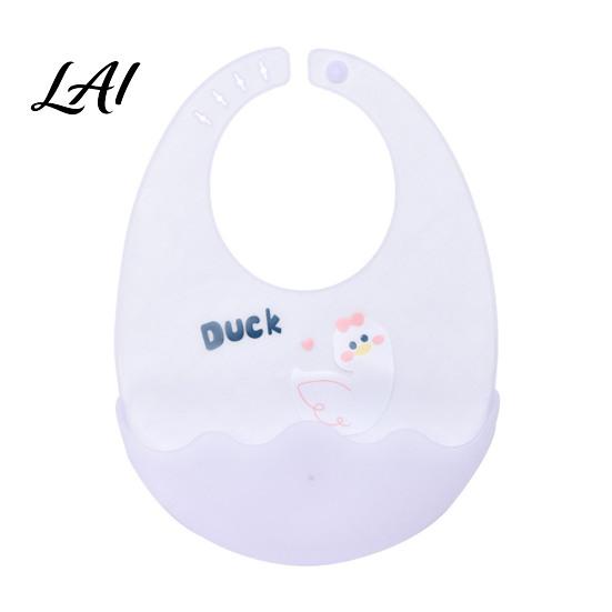 Skin Friendly Baby Bib Silicone with Food Catcher Pocket Waterproof Lightweight Adjustable Infant Eating Bibs Babies Feeding Bib Foldable