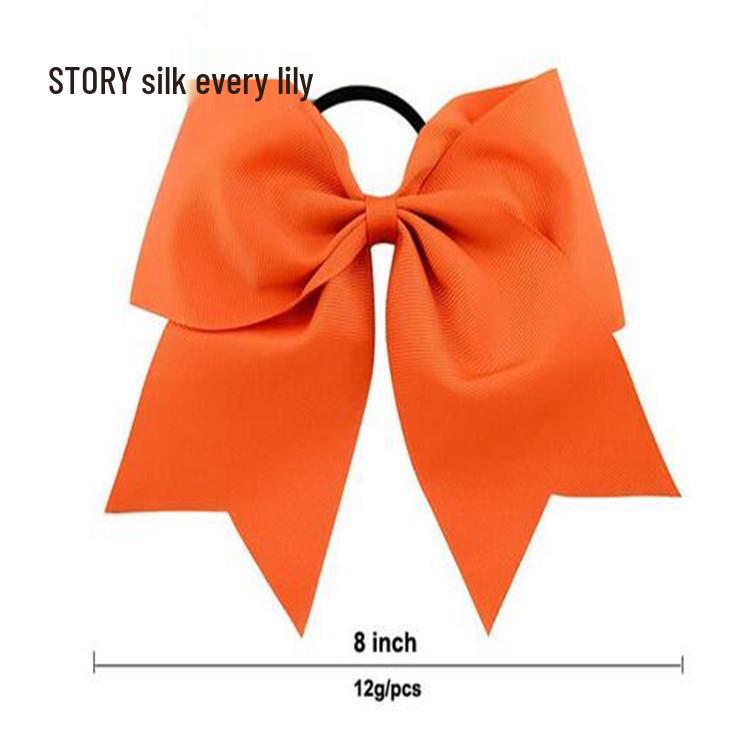 8-Inch Pigtail Bow Ribbon Hair Tie for Girls