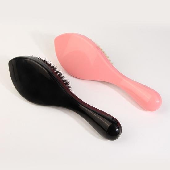 Men Beard Brush with Ergonomic Handle Nylon Boar Bristle Curved Wave Beard Straightener Brush Home Salon Men Mustache Grooming Styling Tools