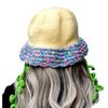 Idyllic ladies bucket hat handmade crochet colored basin hat Mori cute casual sunshade sunscreen hat knitted