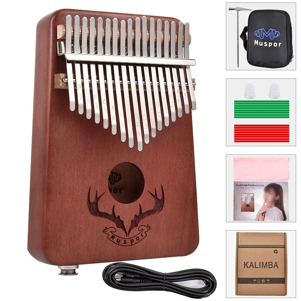 Kalimba EQ Kalimba Pickup Thumb Piano With Bag 17 Key