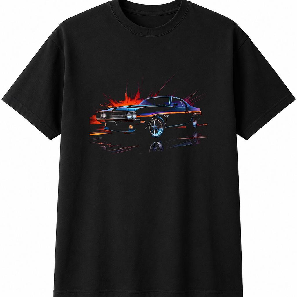 Detailed Muscle Car Retro Mens Womens T-Shirt Classic Unisex Novelty Gift Tee