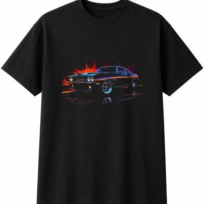 Detailed Muscle Car Retro Mens Womens T-Shirt Classic Unisex Novelty Gift Tee