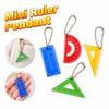 4Pcs Translucent Mini Ruler Keychain Acrylic Triangle Ruler New Keychain Ruler  Stationery Gift