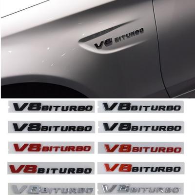 3D автомобильная табличка на крыло V8 BITURBO эмблема наклейки логотип для W463 W222 W204 W205 CLS W218 C63S W213 W212 значок наклейка аксессуары