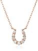 Diamond K18 Pink Gold Necklace 111721123114 [Yondo Sea] (PG) Women's