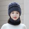 Шапка Зимняя Женская Зимняя Мода Кроличий Мех Шапка Баотоу Женская Зеленая Шерсть Утолщенная Теплая Защита Ушей Мех Женская