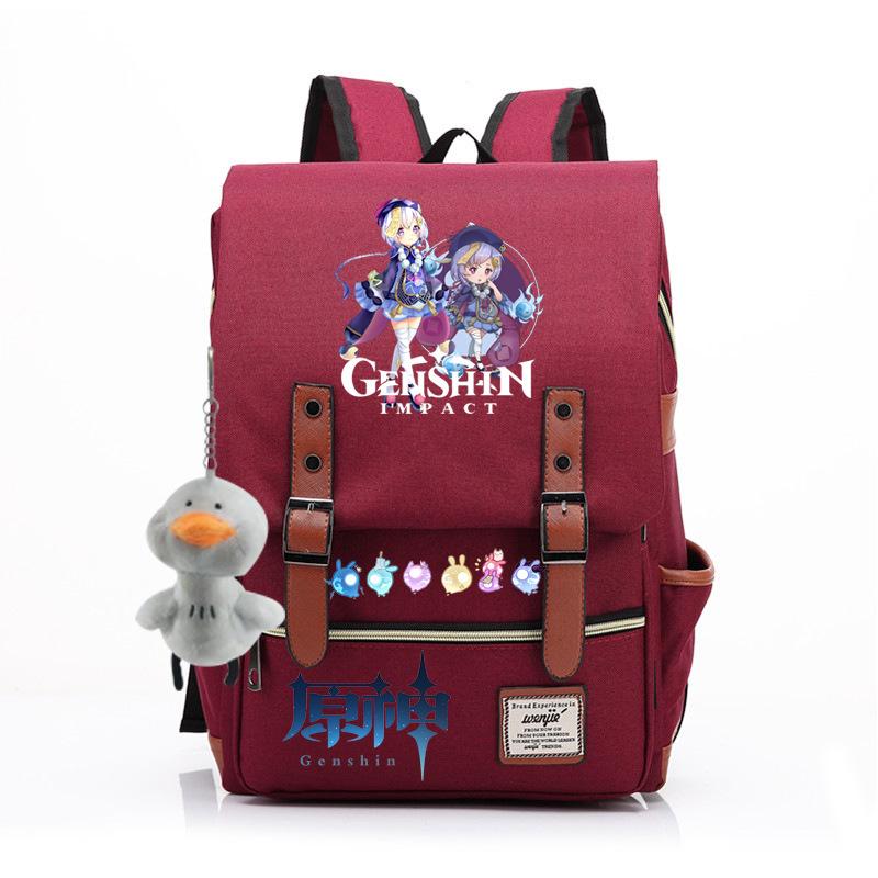 Yuanshen Fashion Korean Edition Backpack, College Student Laptop Bag Male USB High School