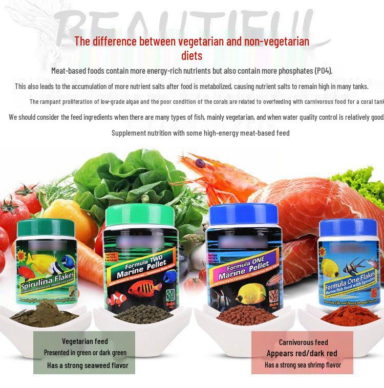 US Ocean Saltwater Fish Food: Brine Shrimp & Spirulina Flakes & Pellets