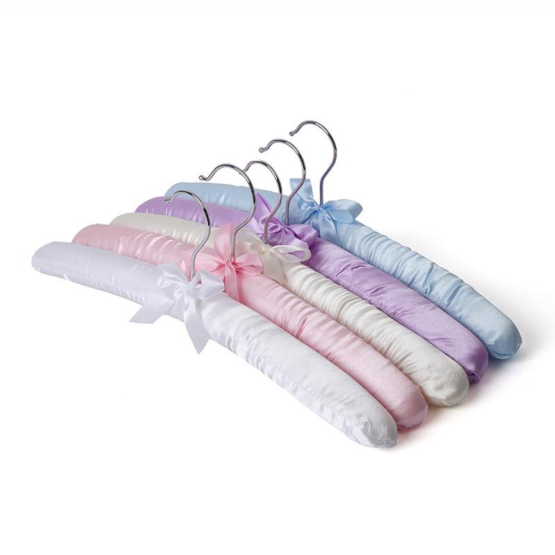 1PC Clothes Shop Clothes Hanger Silk Wrapped Storage Holder Sponge Hangers Padded Hanger Satin