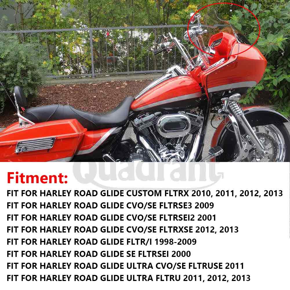 Для Harley Road Glide CVO/SE FLTR/I FLTRX 1998-2013 Мотоцикла 12,5" Дефлектор Ветрового Стекла Кожух Ветрового Стекла Передний Обтекатель Ветровое Стекло