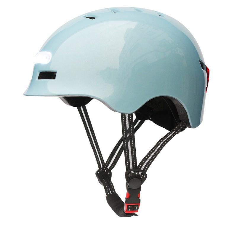 LED Lighted Bicycle Helmet Urban Commuting Mountain Bike Cycling Safety Gear Half Shell Adult Unisex