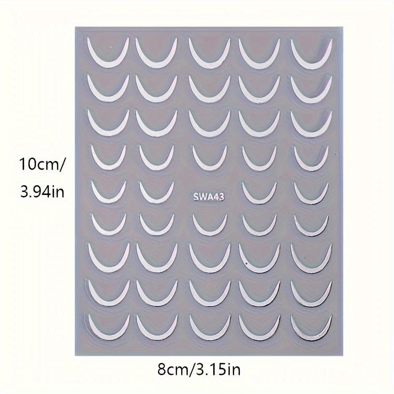 3D металлическая французская полосатая наклейка для ногтей золотые серебряные линии простой слайдер DIY маникюрные аксессуары