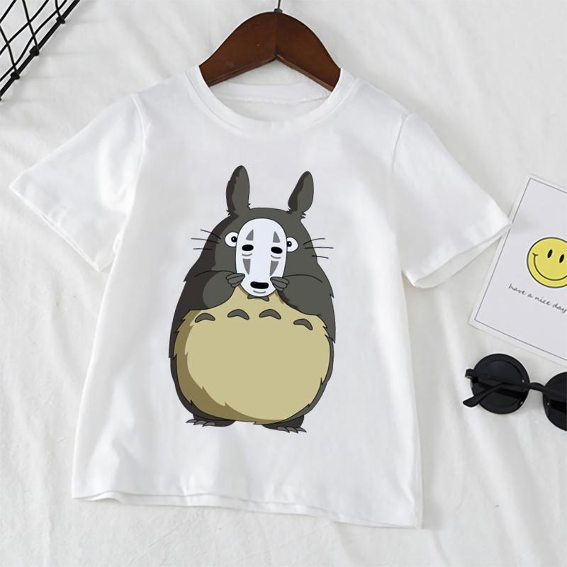 Детская забавная детская одежда с героями мультфильмов, футболка с милым летним принтом в стиле аниме для мальчиков и девочек, топ