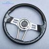New 345mm Universal PC Simulation PU Leather Steering Wheel Competitive Karting Drift Racing Game Steering Wheel