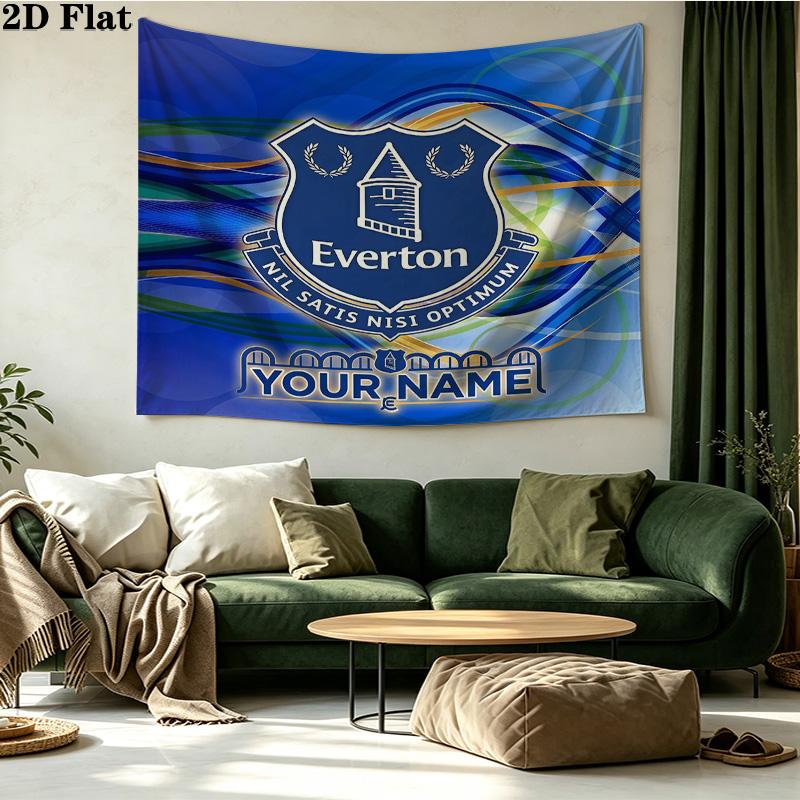 Custom Name Everton Printed Tapestry – Wall Hanging for Bedrooms, Dorms, and Home Decor