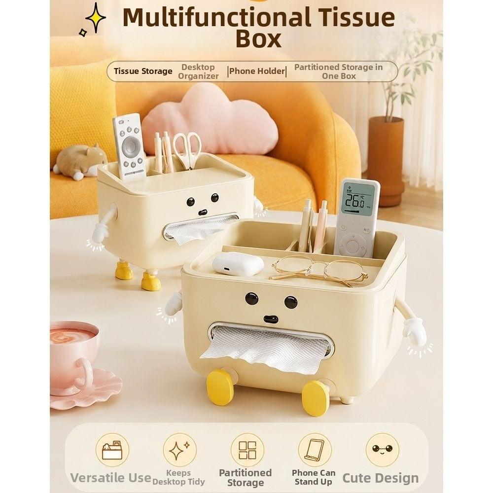 with Lid Paper Towel Box Multifunctional Tissue Dispenser Storage Box Tissue Box Bedside Table